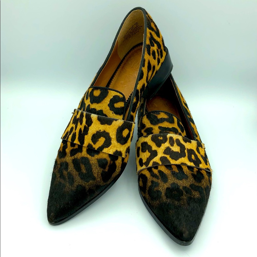 Franco Sarto l Calf Hair Leopard Print Loafers